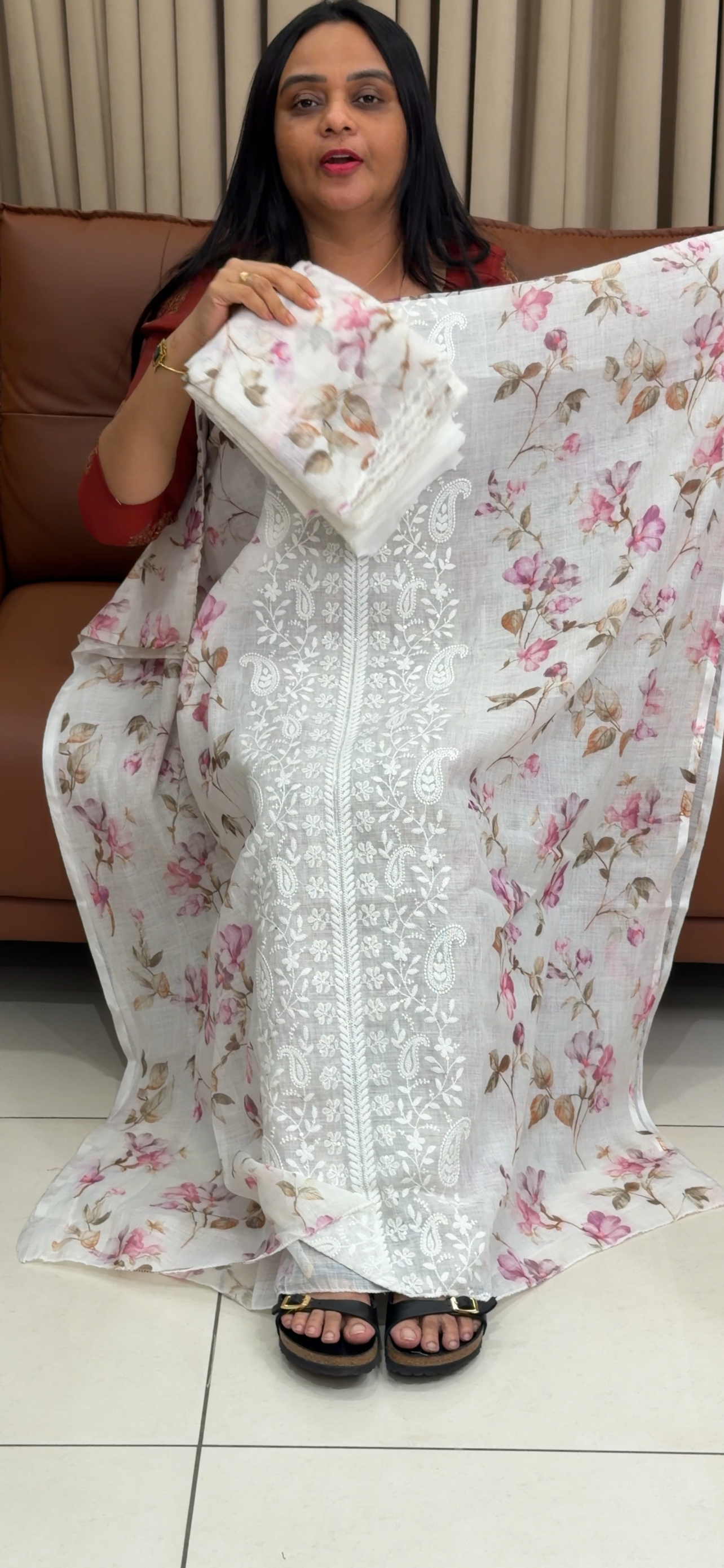 LINEN UNSTITCHED SALWAR SUITS - IHA 34700