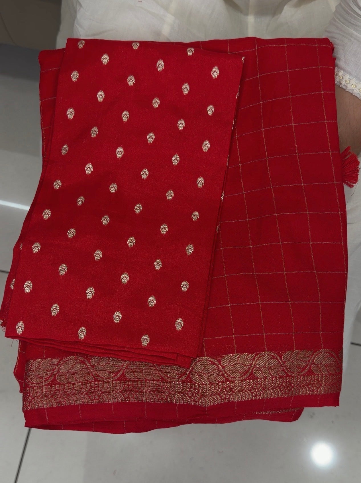 SEMI CRAPE SAREES - IHA 31071