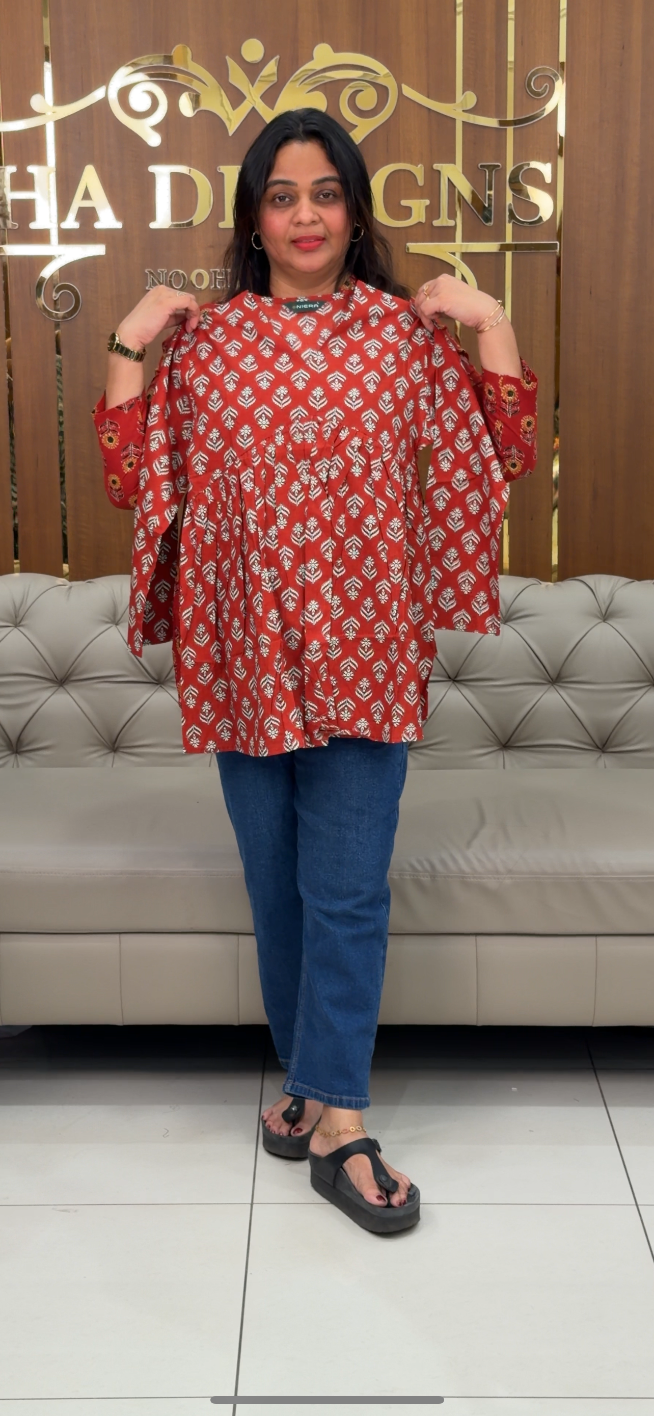 PRINTED SHORT TOPS - IHA 28930