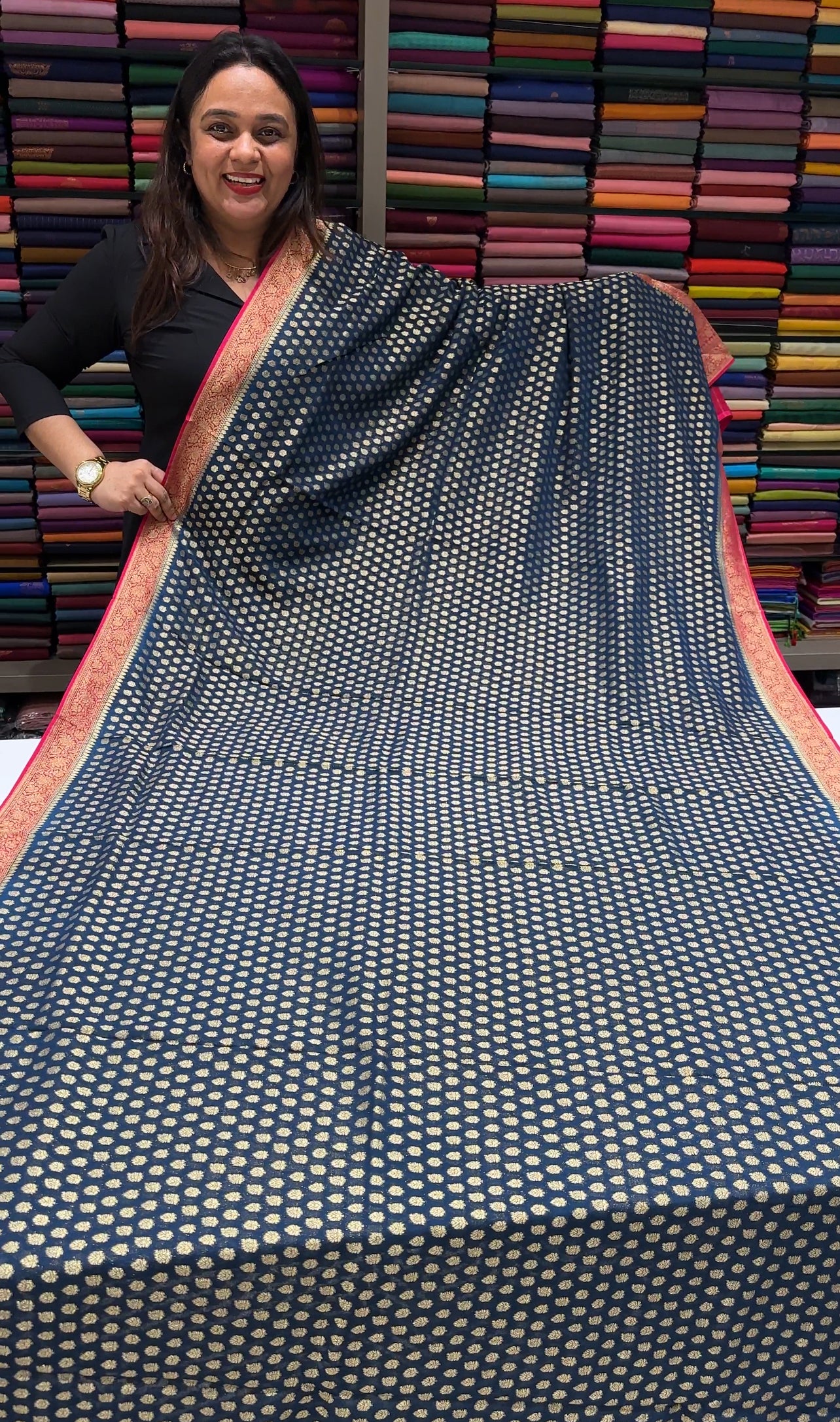 KHADDI BANARASI SAREES - IHA 17211