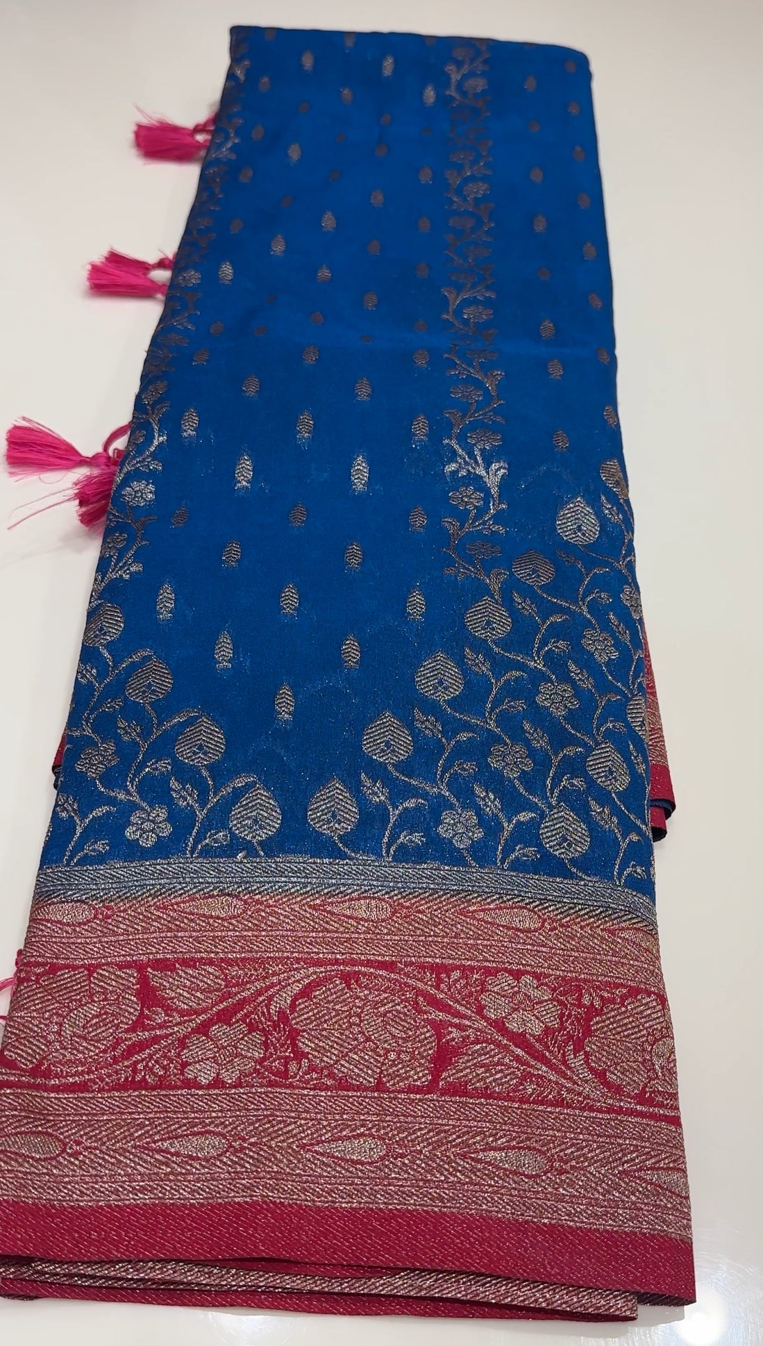 SEMI BANARASI SAREES - IHA 16800