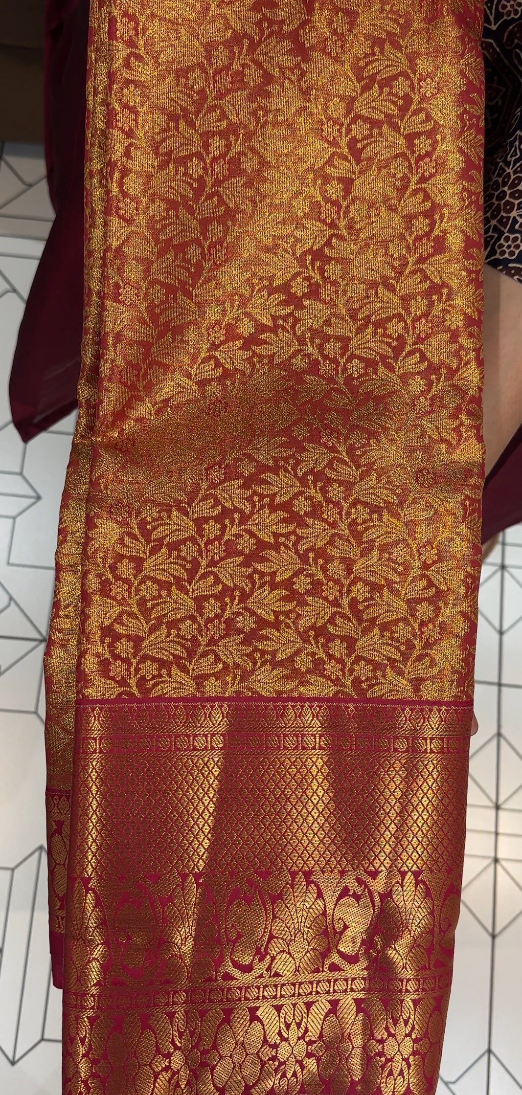 SEMI TISSUE KANCHIPURAM SILK SAREES - IHA 27831