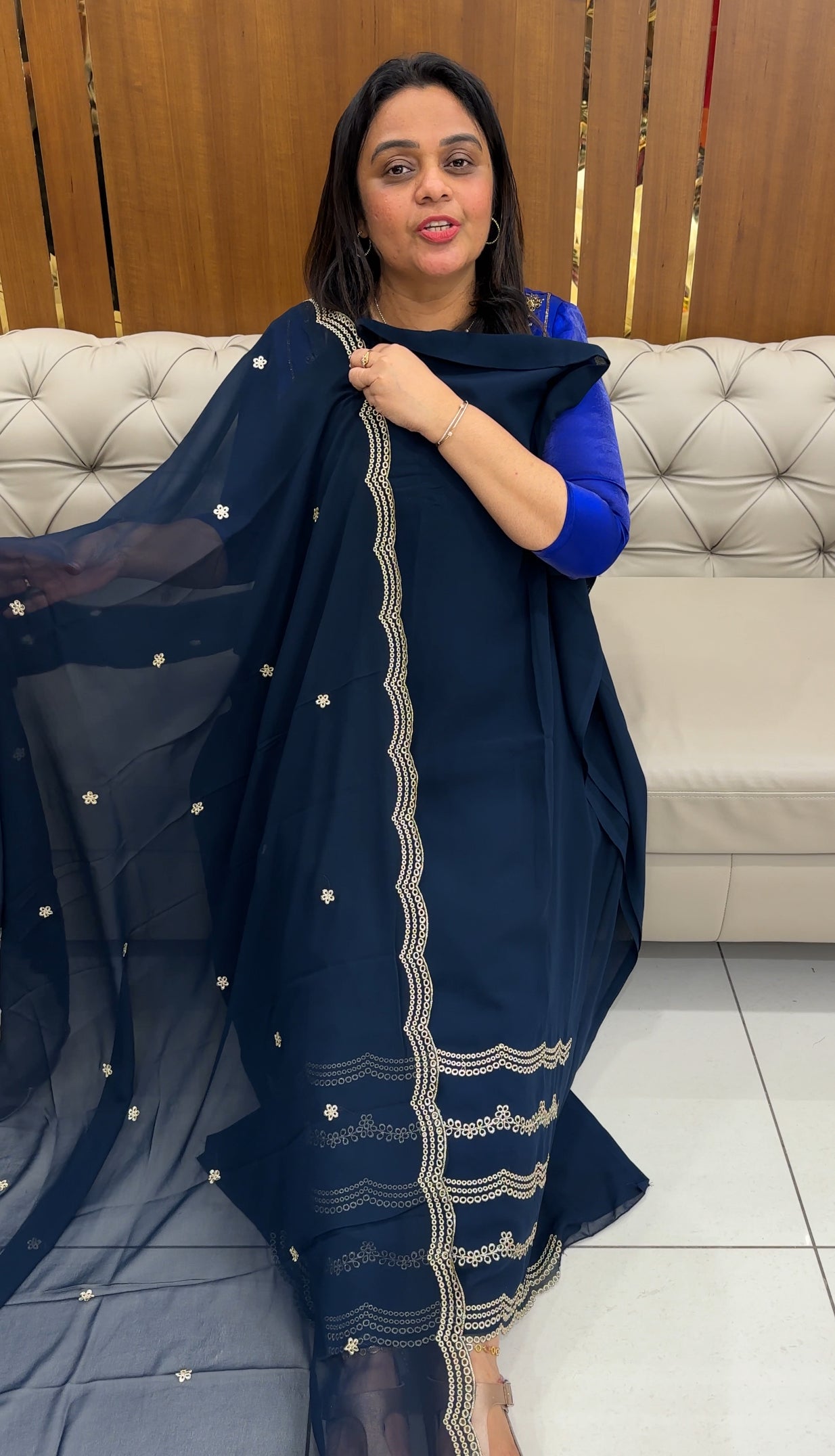 FAUX GEORGETTE UNSTITCHED SALWAR SUITS -IHA 27102