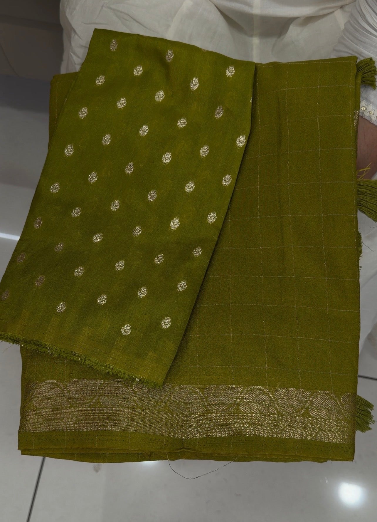 SEMI CRAPE SAREES - IHA 31071
