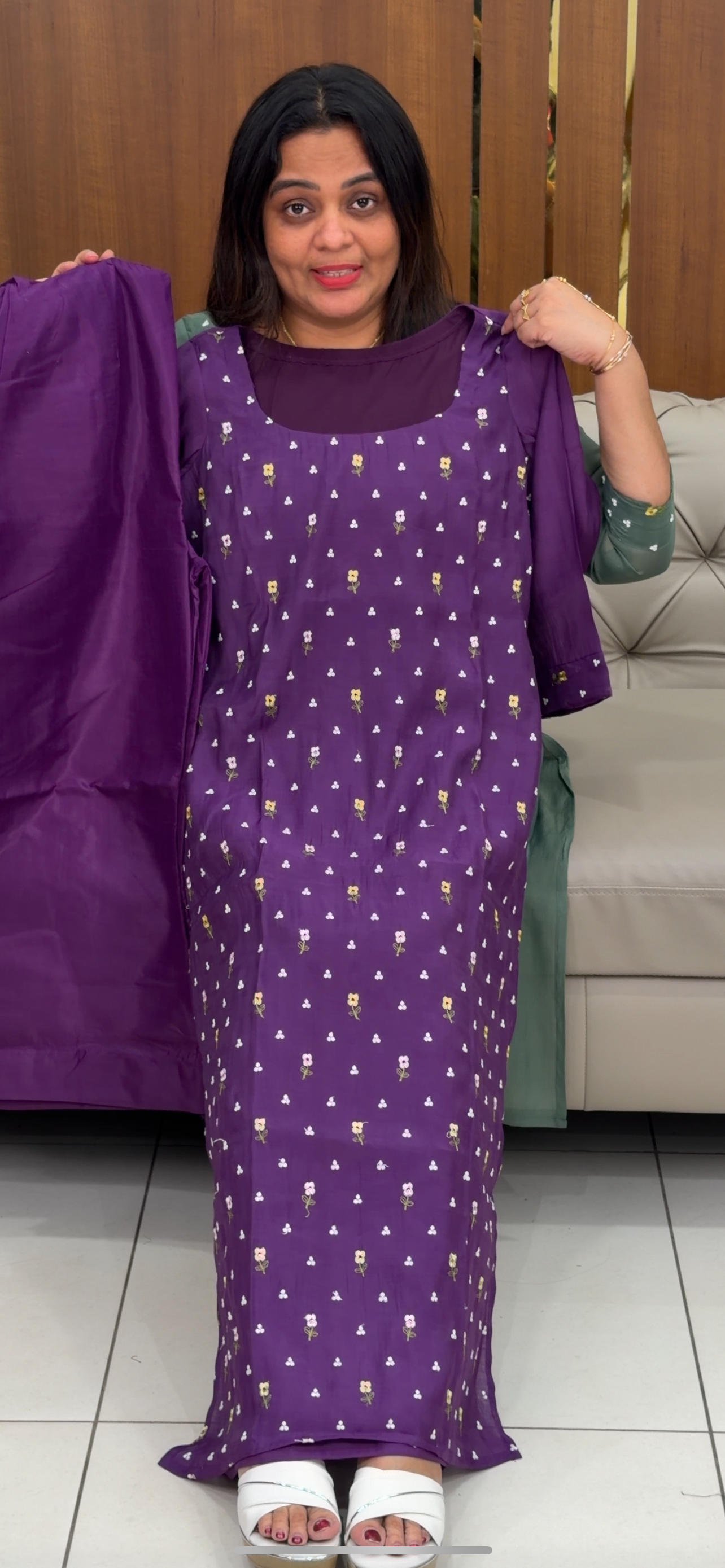 IHA'S IN-HOUSE MUL CHANDERI TOP AND BOTTOM - IHA 31828