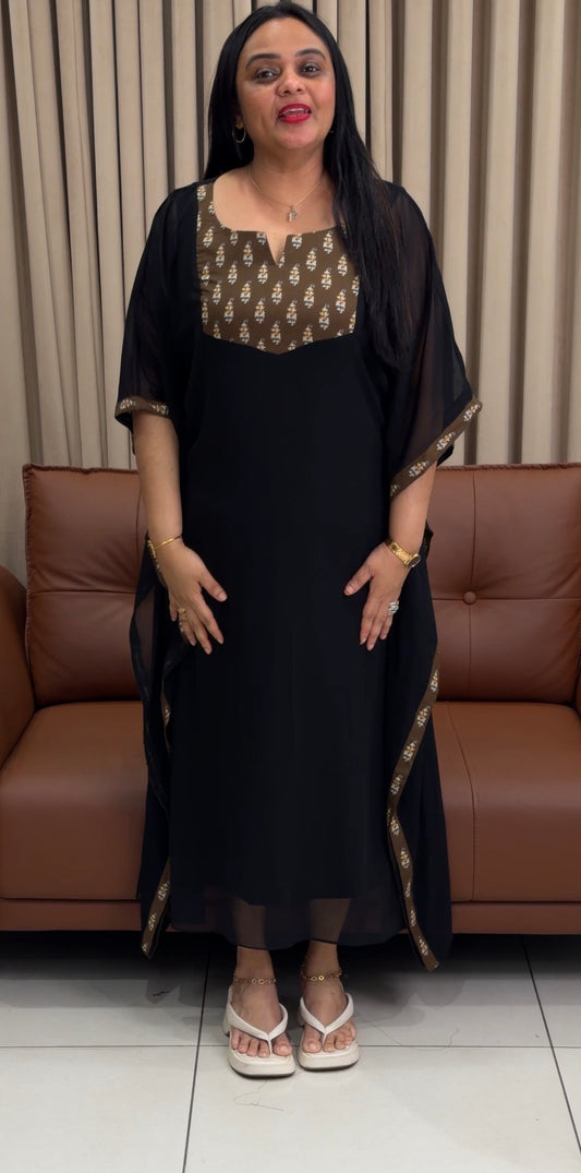 IHA'S IN-HOUSE GEORGETTE KAFTAN TOPS - IHA 34747
