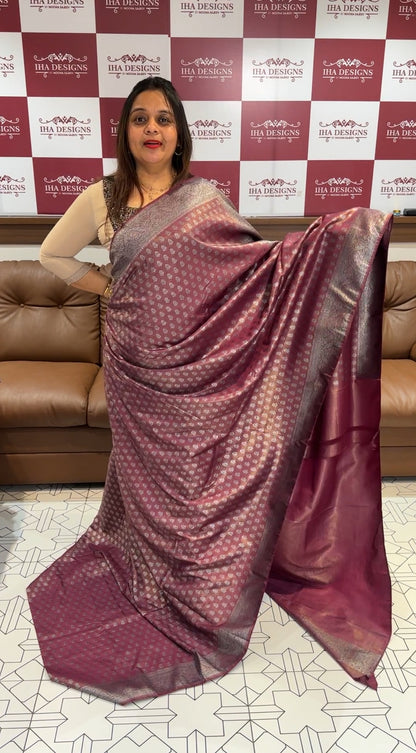 TISSUE BANARASI  SAREE - IHA 14766