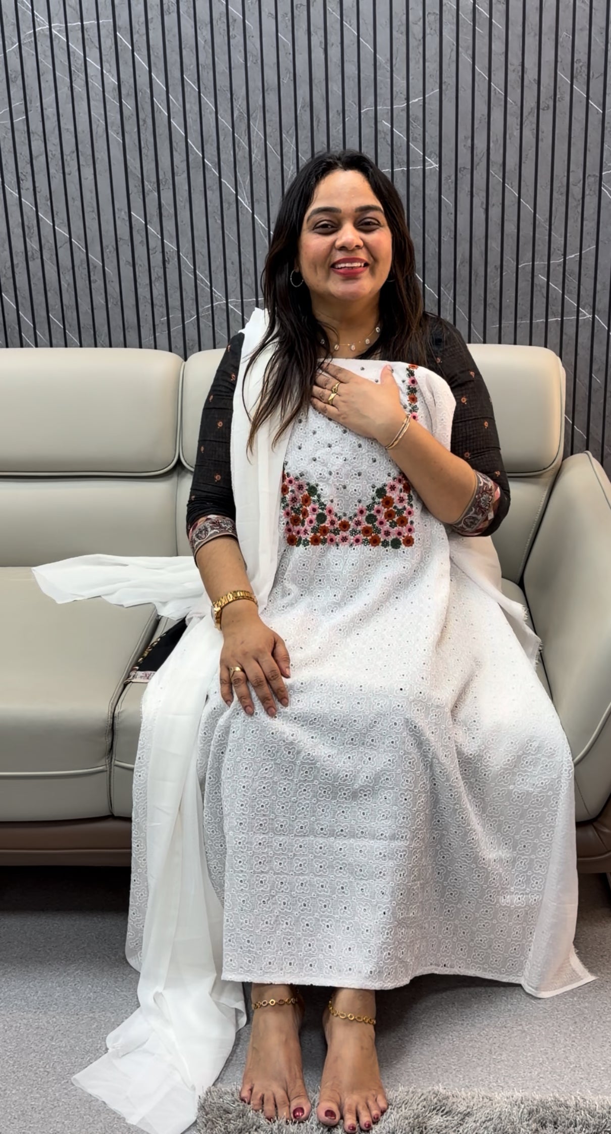 FORWARD HAND WORKED UNSTITCHED SALWAR SUITS - IHA 28834