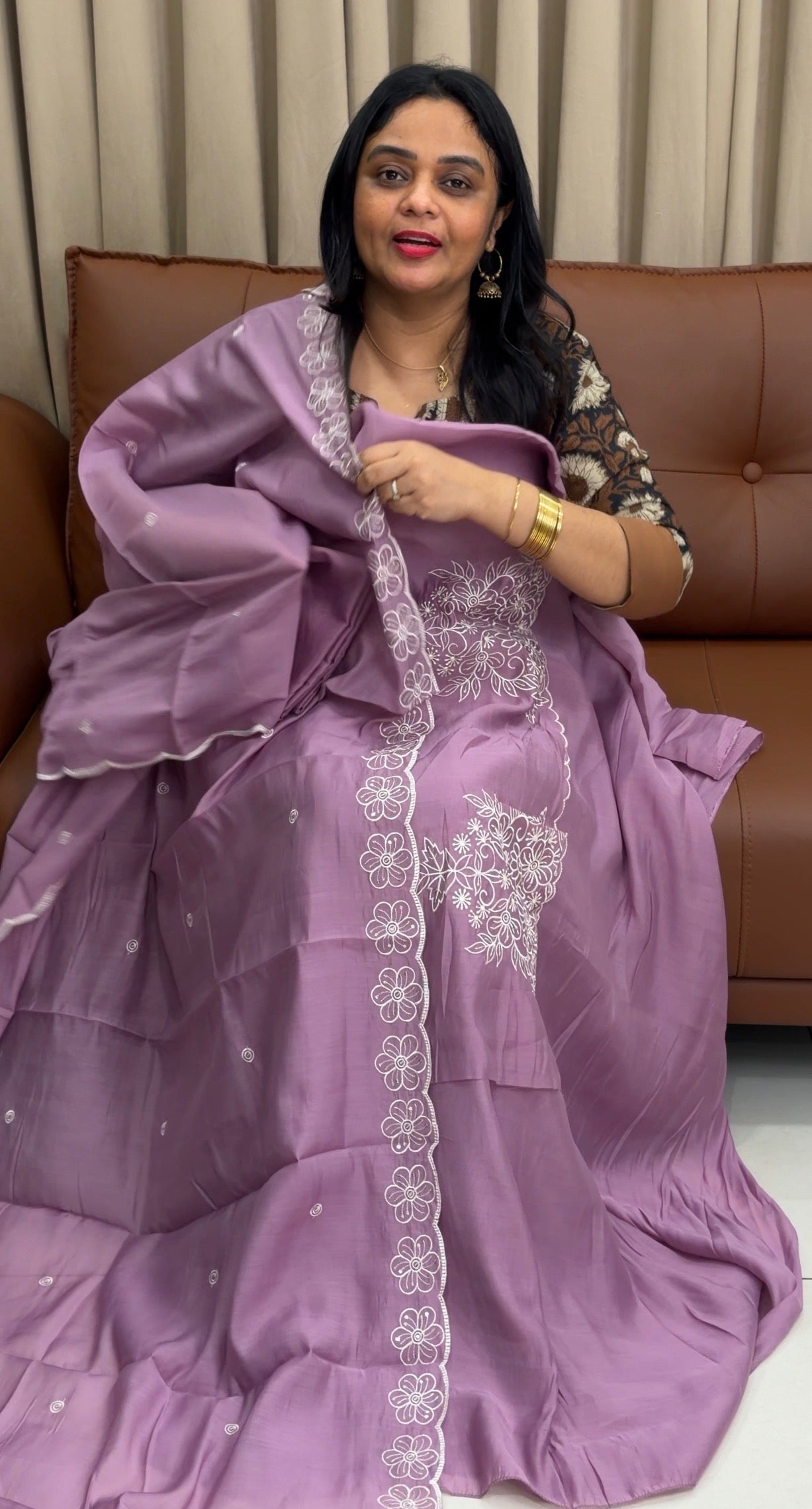 MALAI CHANDERI UNSTITCHED SALWAR SUITS - IHA 34109