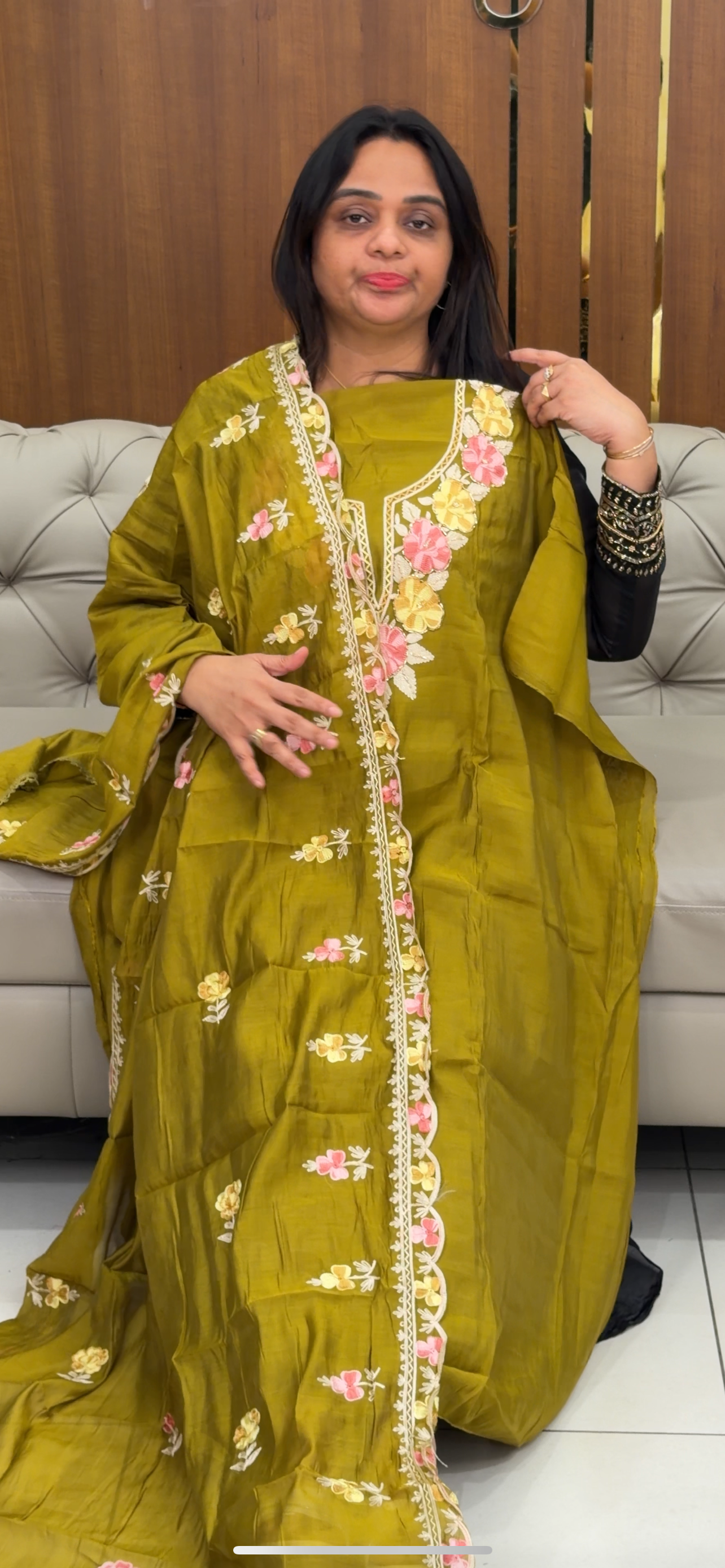 MUL CHANDERI UNSTITCHED SALWAR SUITS - IHA 29082