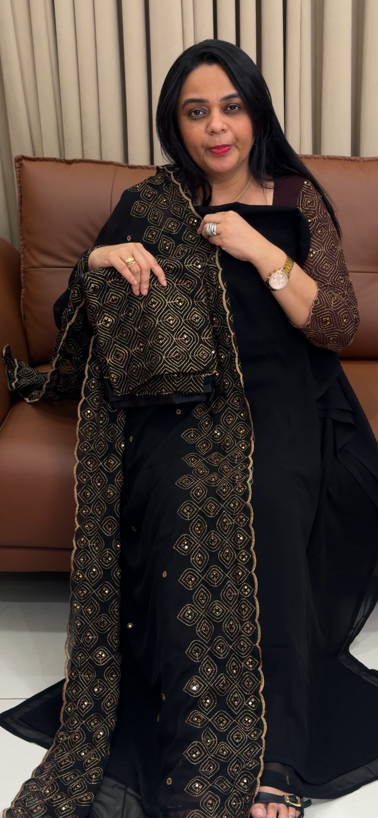 FAUX GEORGETTE UNSTITCHED SALWAR SUITS - IHA 34781
