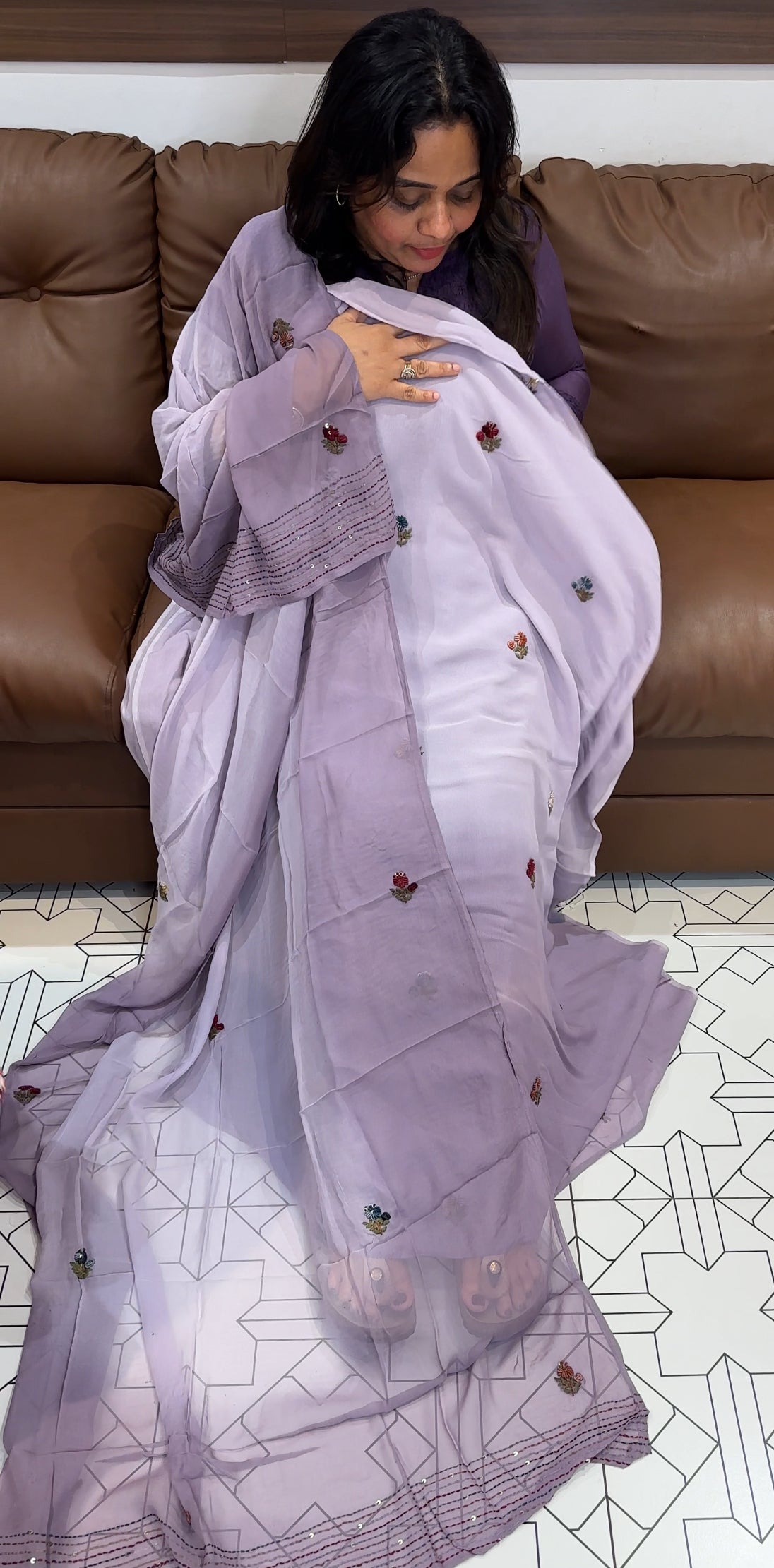 VISCOSE GEORGETTE UNSTITCHED SALWAR SUITS - IHA 27168