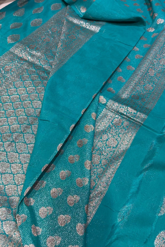 SEMI BANARASI SAREES - IHA 17584