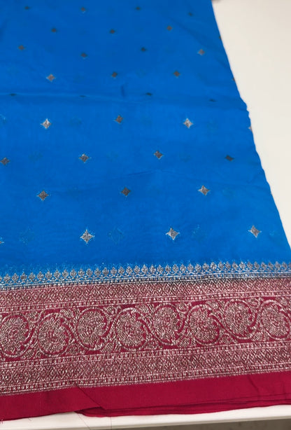 SEMI BANARASI  SAREES - IHA 16801