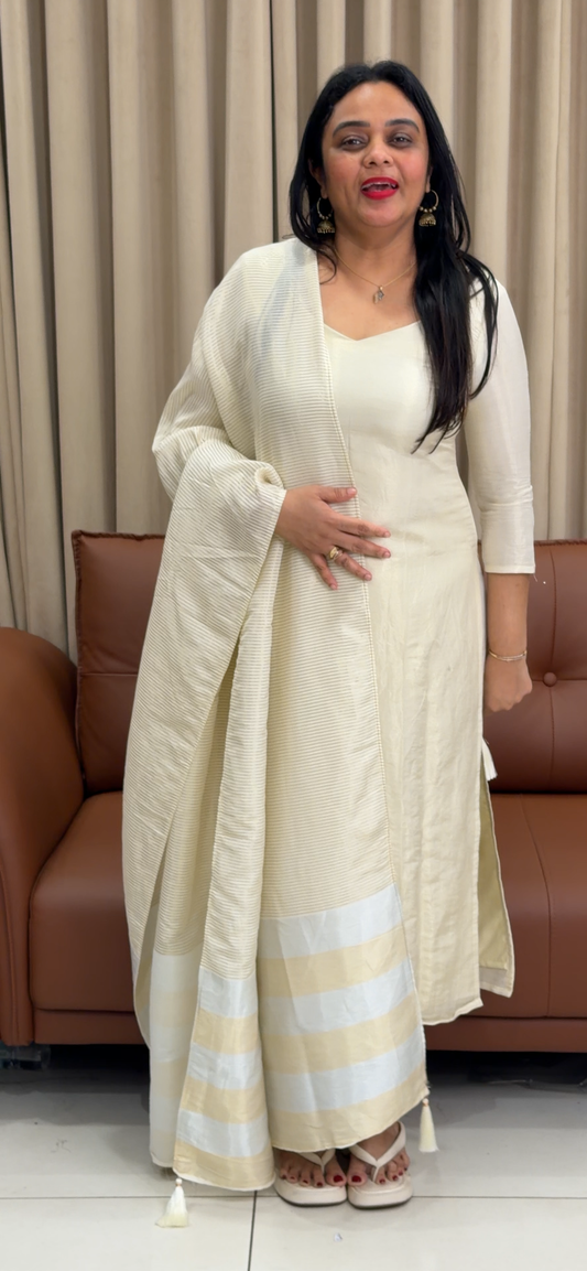 BANARASI TISSUE UNSTITCHED SLAWRA SUITS - IHA 34019