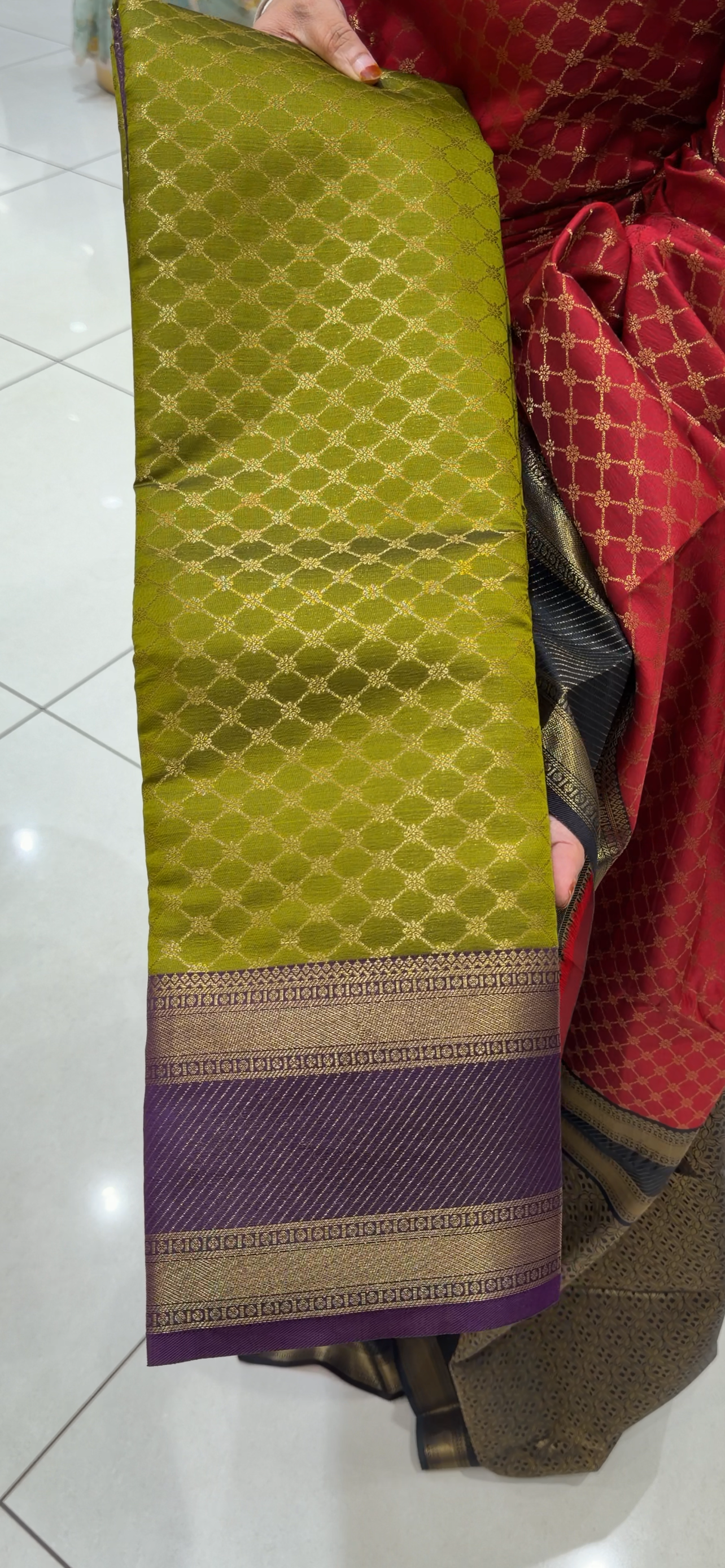 SEMI BROCADE SAREES - IHA 32539