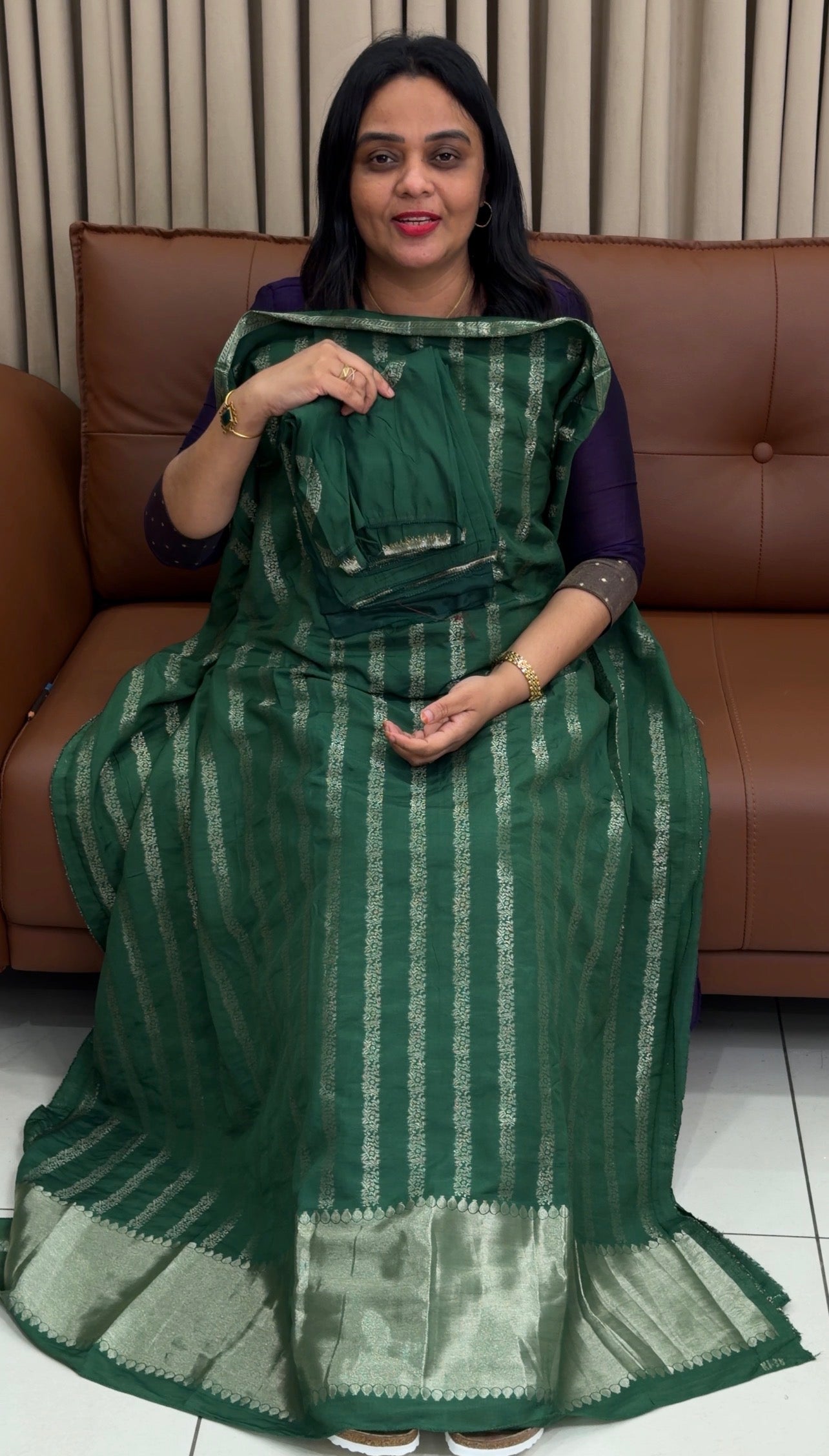 SEMI BANARSI UNSTITHED SALWAR SUITS - IHA 34403