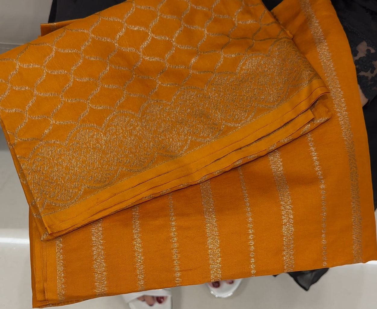 BANARASI TUSSUR UNSTITCHED SALWAR SUITS - IHA 28349