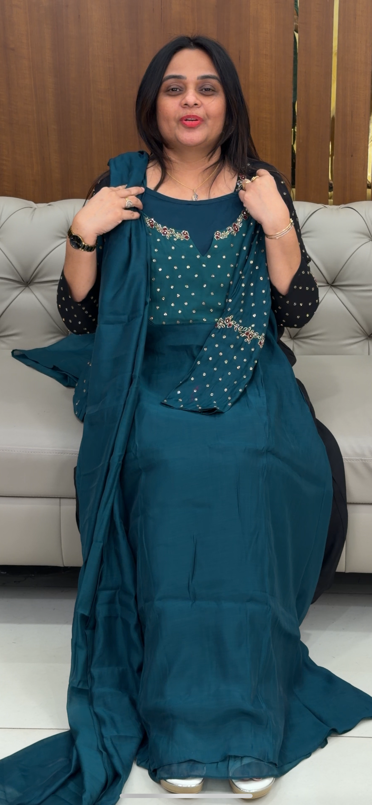 IHA'S IN-HOUSE A-LINE TOP AND DUPATTA - IHA  29103