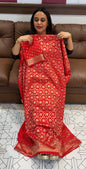 SEMI KATAN UNSTITCHED SALWAR SUITS - IHA 18410