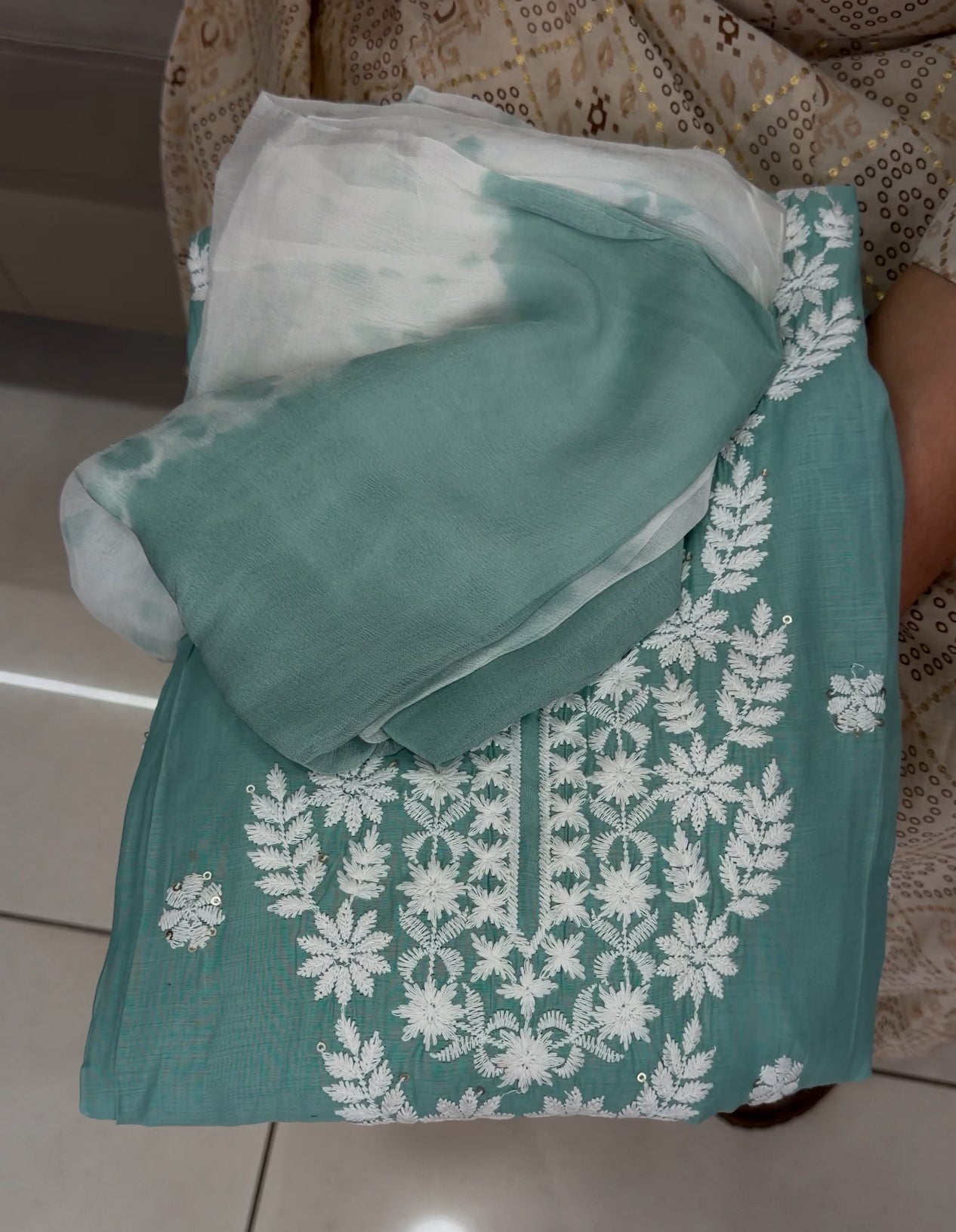 FORWARD LUCKNOWI CHIKANKARI UNSTITCHED SALWAR SUITS - IHA 29865