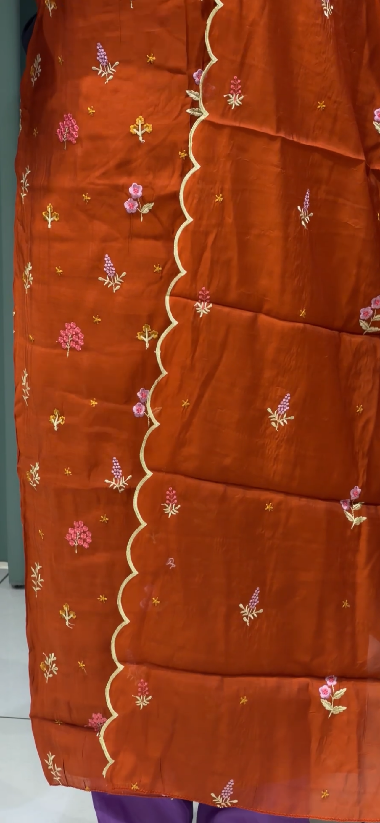 MALAI CHANDERI UNSTITCHED SALWAR SUITS - IHA 33410