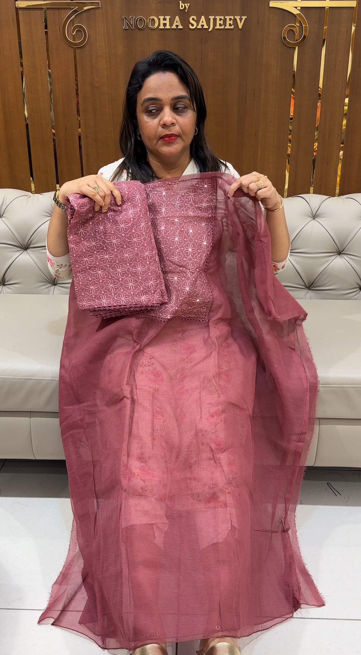 NET KOTA UNSTITCHED SALWAR SUITS - IHA 25061
