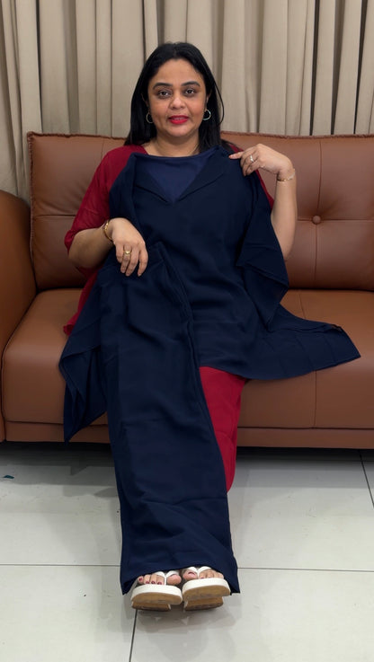 IHA'S IN-HOUSE SHORT KAFTAN TOP AND BOTTOM - IHA 33791