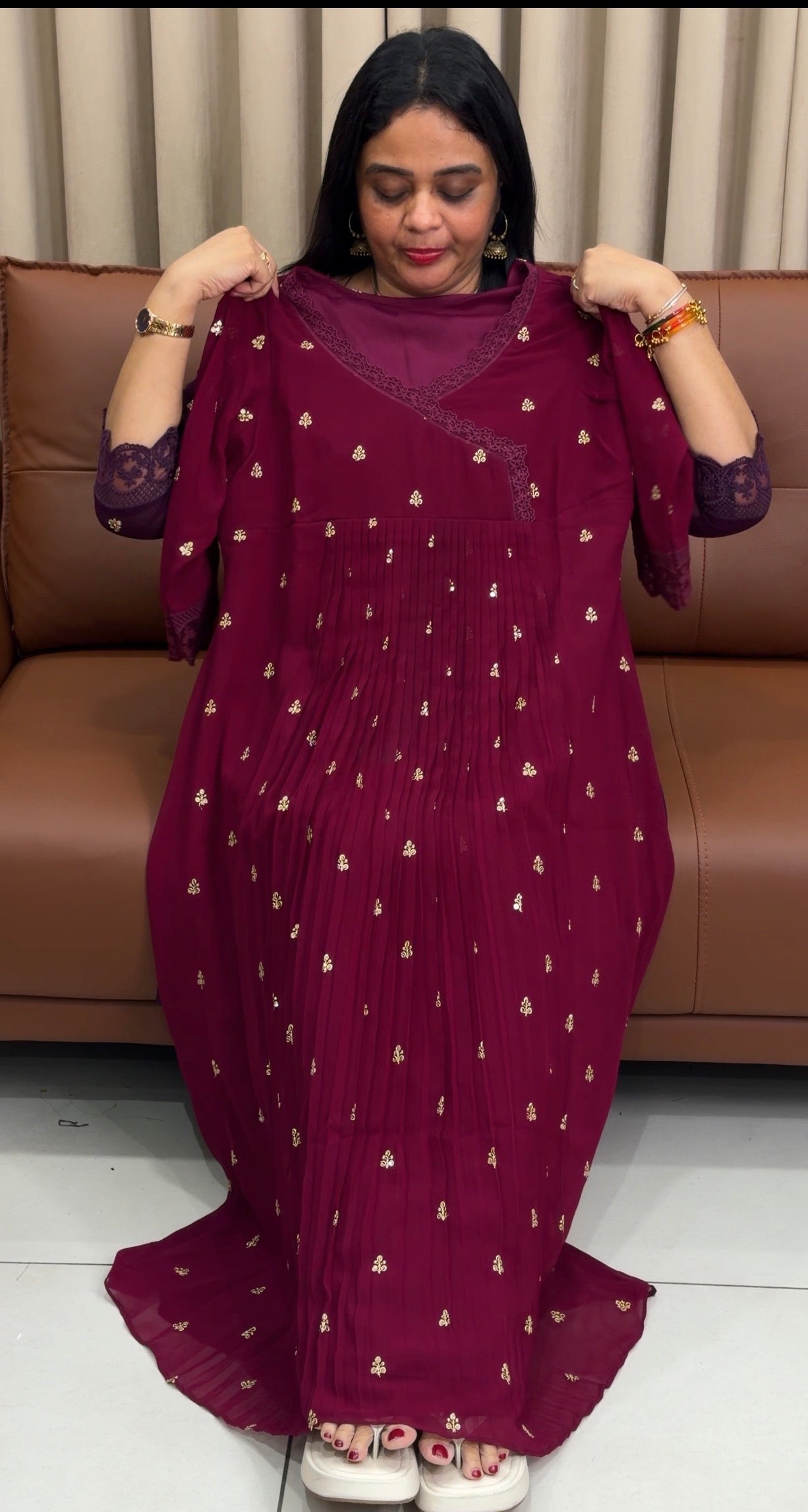 IHA'S IN-HOUSE GEORGETTE ALINE TOPS - IHA 33842