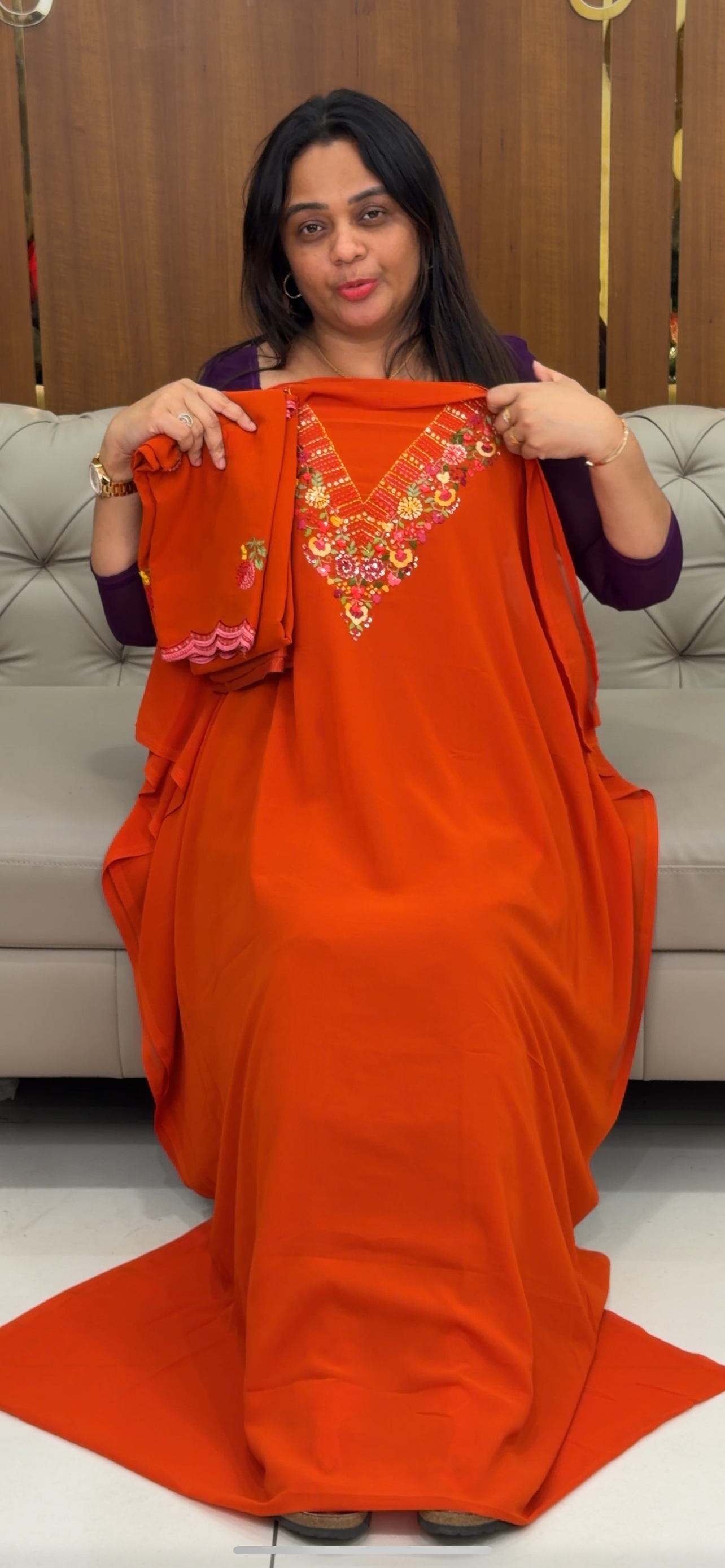 FAUX GEORGETTE UNSTITCHED SALWAR SUITS - IHA 29195