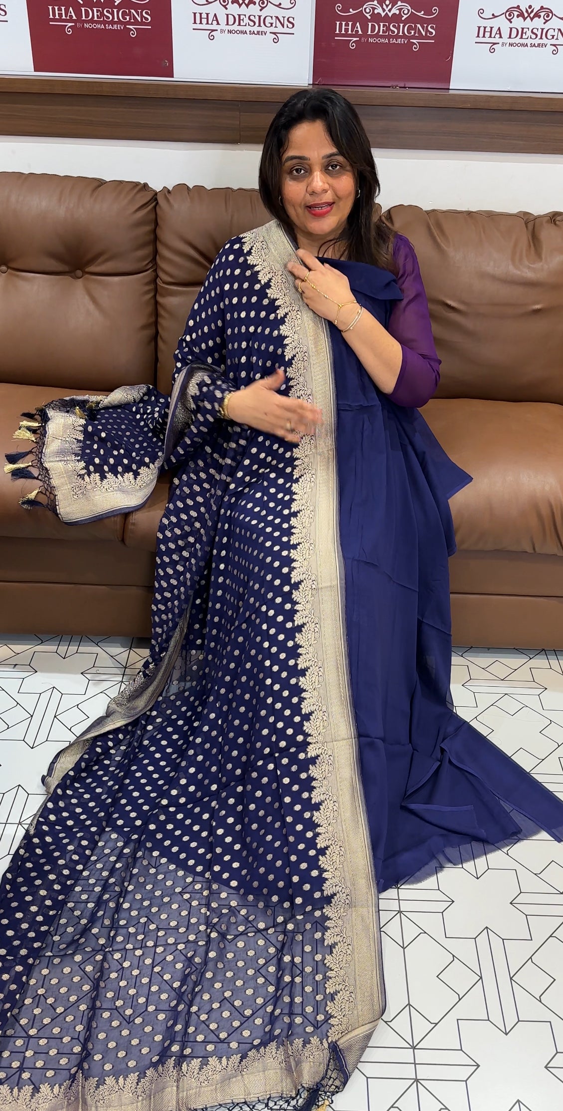 BANARASI UNSTITCHED SALWAR SUITS - IHA 24666