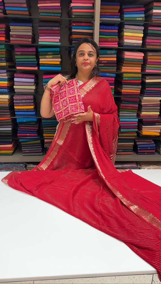 CRAPE GEORGETTE SAREES - IHA 25497