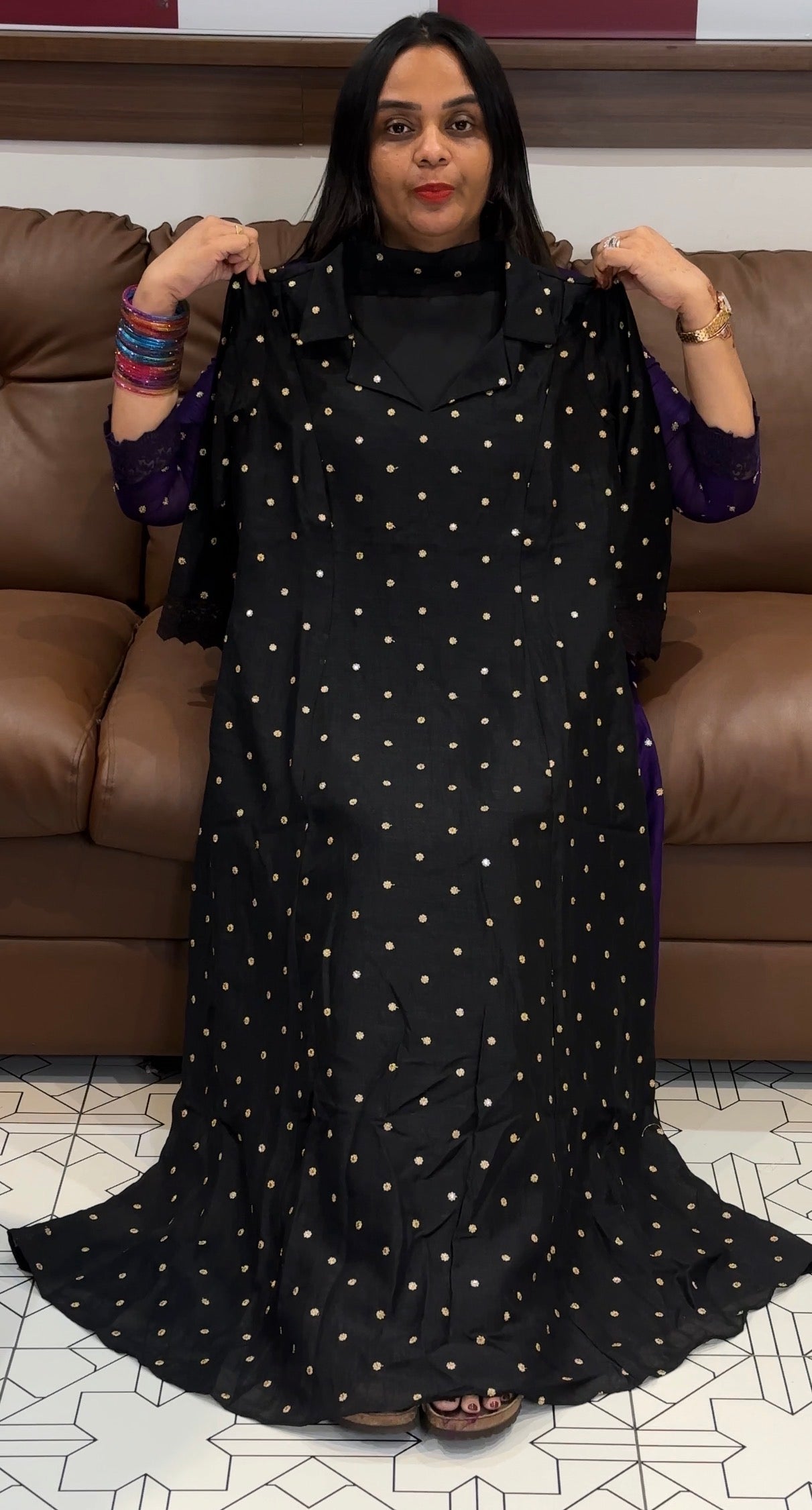 IHA'S IN-HOUSE SEMI RAW SILK ALINE TOPS - IHA 31573