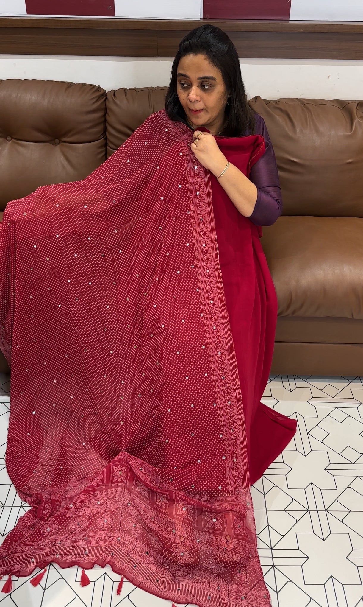 FAUX GEORGETTE UNSTITCHED SALWAR SUITS - IHA 28030