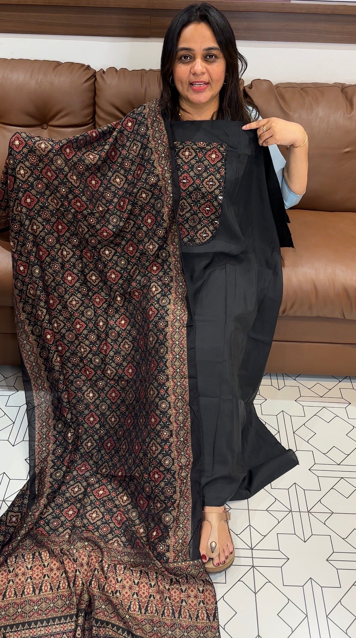 SEMI MODAL UNSTITCHED SALWAR SUITS - IHA 27301