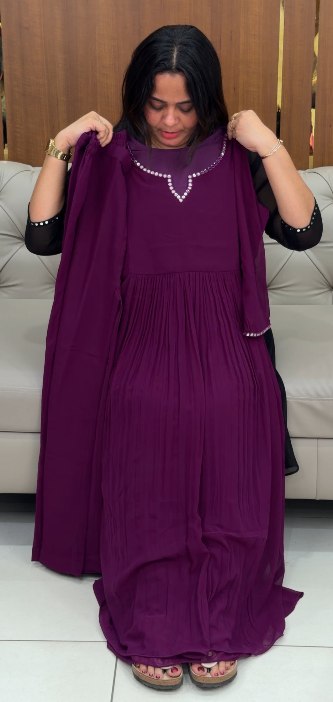 IHA'S IN-HOUSE GEORGETTE CO-ORDS SETS - IHA 29256