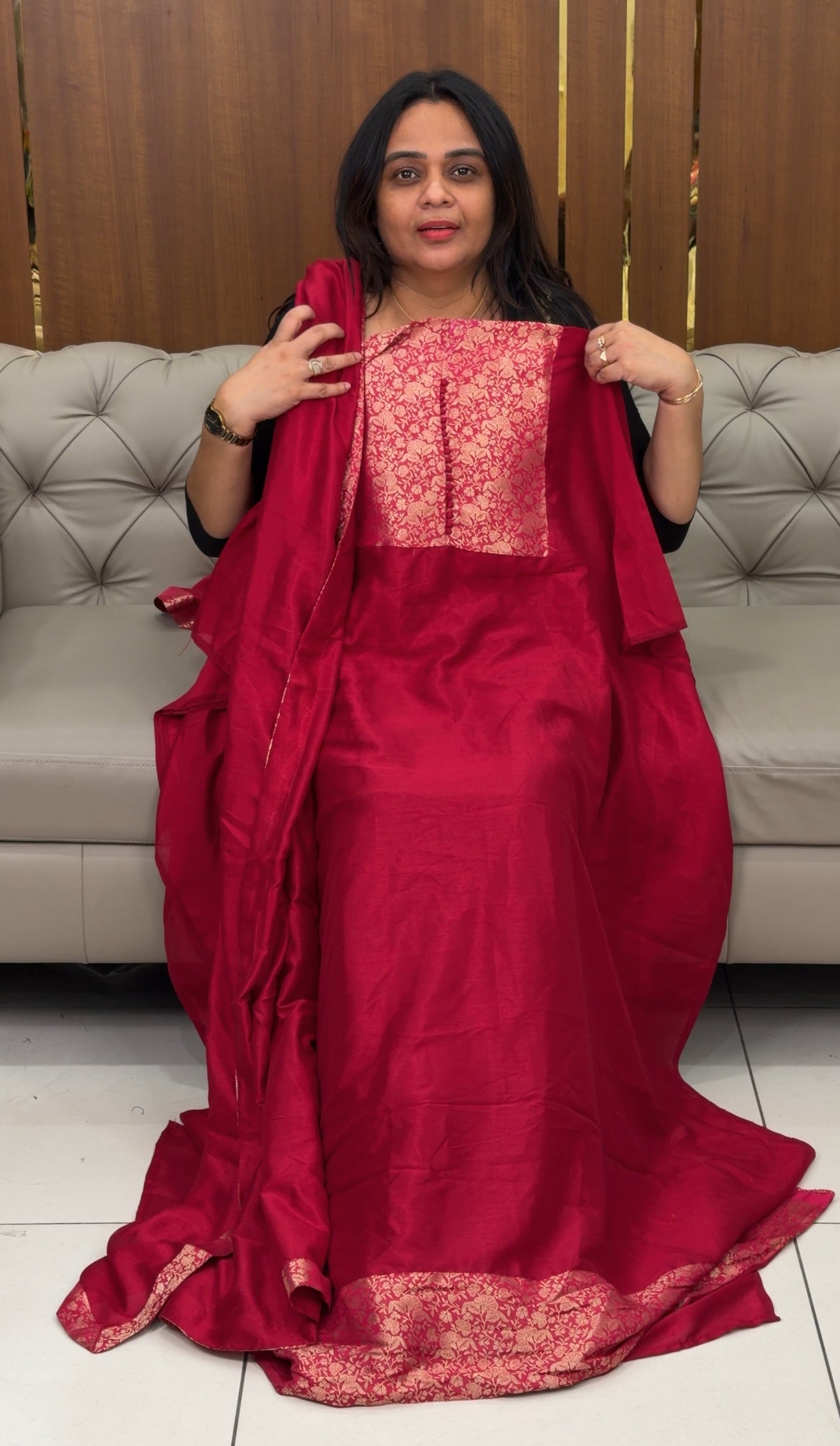 IHA'S IN-HOUSESEMI RAW SILK UNSTITCHED SALWAR SUITS - IHA 29022