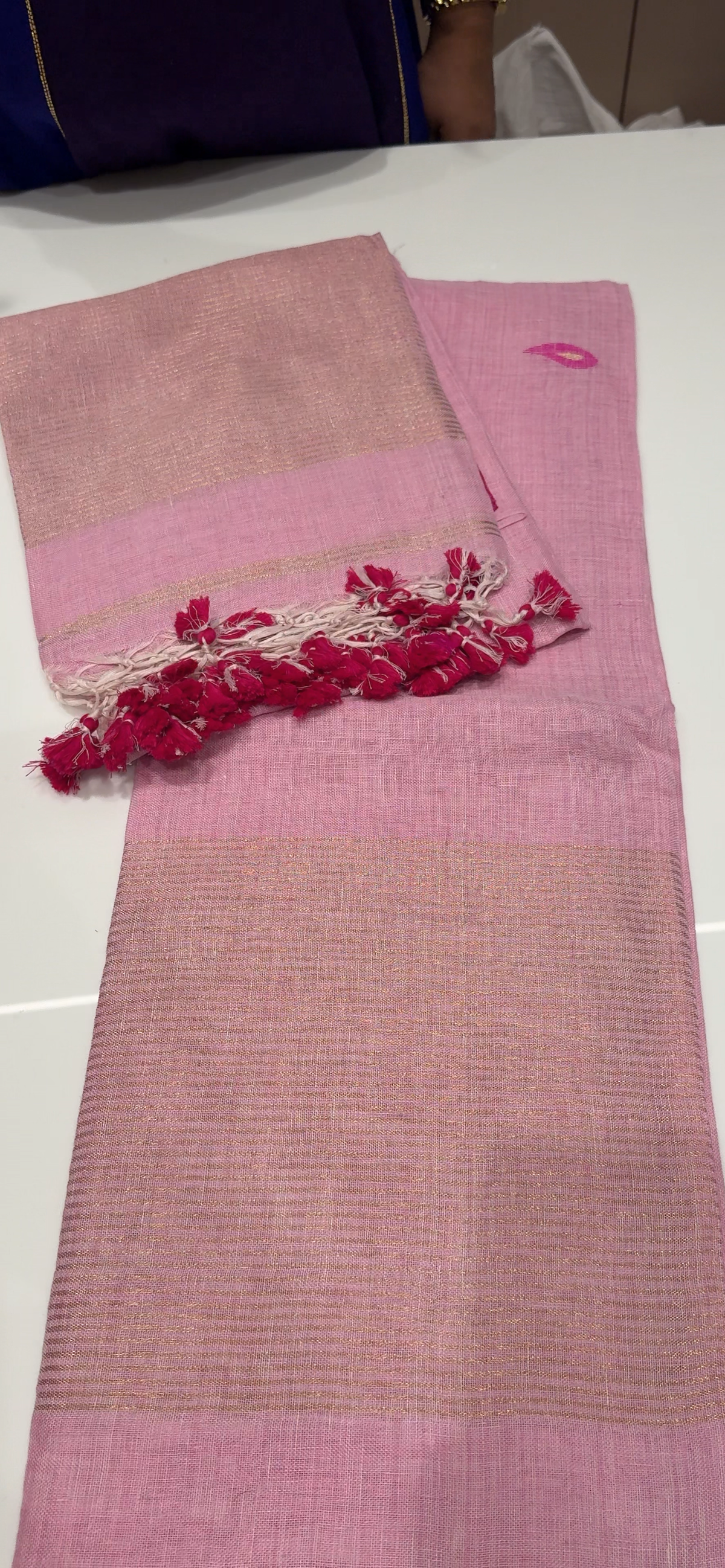 LINEN JAMDANI UNSTITCHED SALWAR -  IHA 35446
