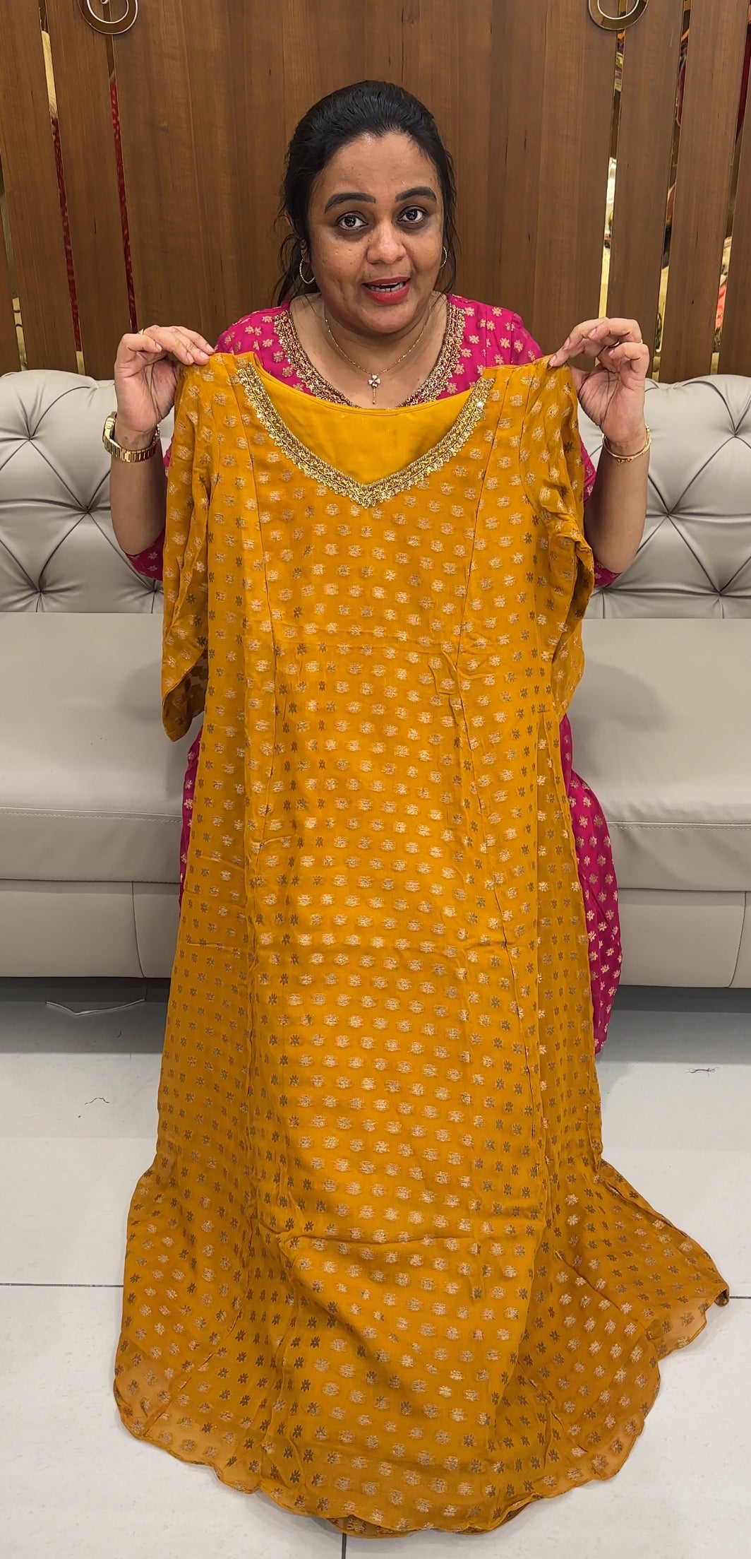IHA'S IN-HOUSE GEORGETTE ALINE TOPS - IHA 26743