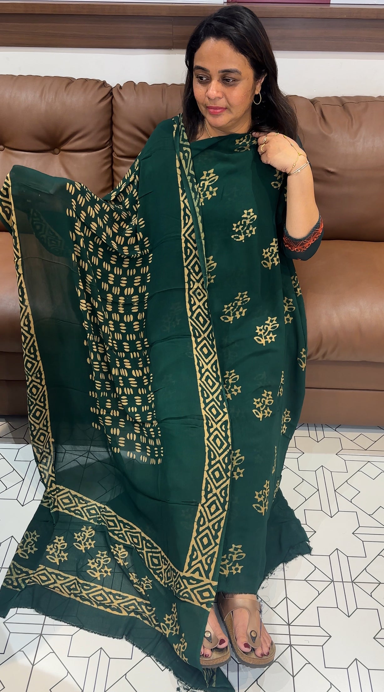 BATIK PRINTED UNSTITCHED SALWAR SUITS - IHA 26226