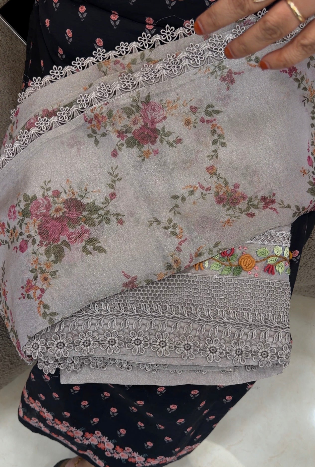 MUL TISSUE UNSTITCHED SALWAR SUITS - IHA 33381