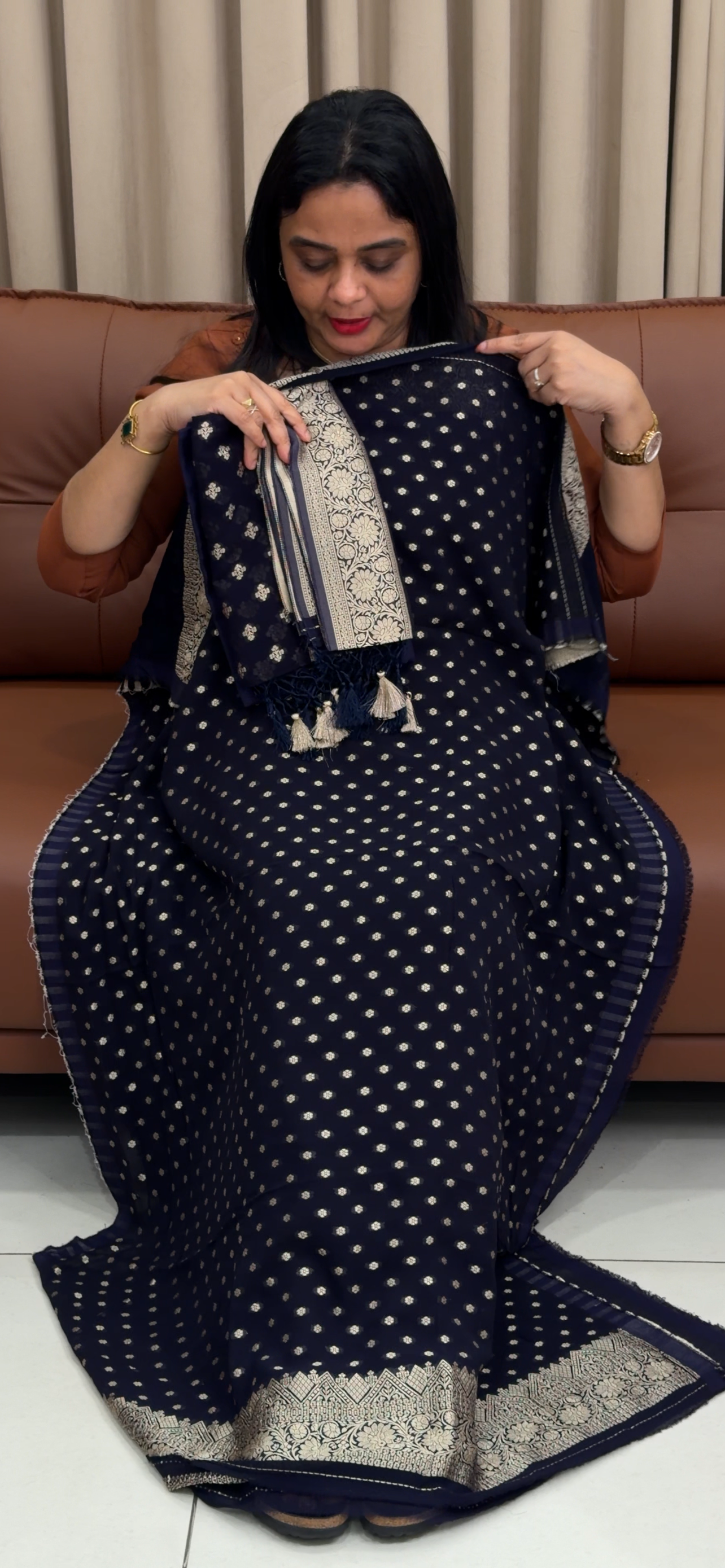 VISCOSE BANARASI UNSTITCEHD SALWAR SUITS - IHA 34283