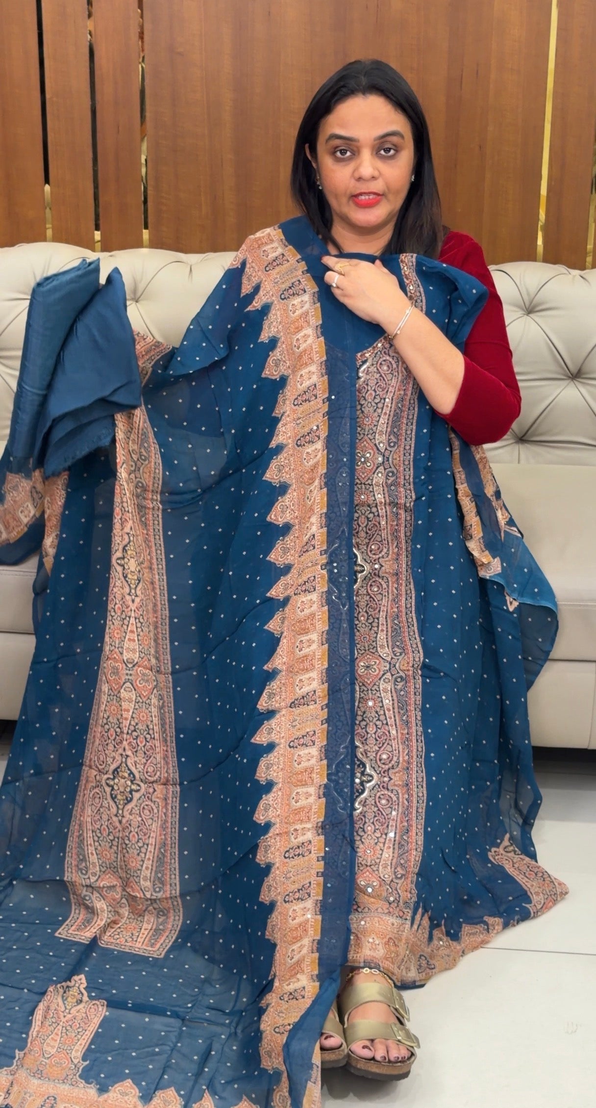 GEORGETTE UNSTITCHED SALWAR SUITS - IHA 33267