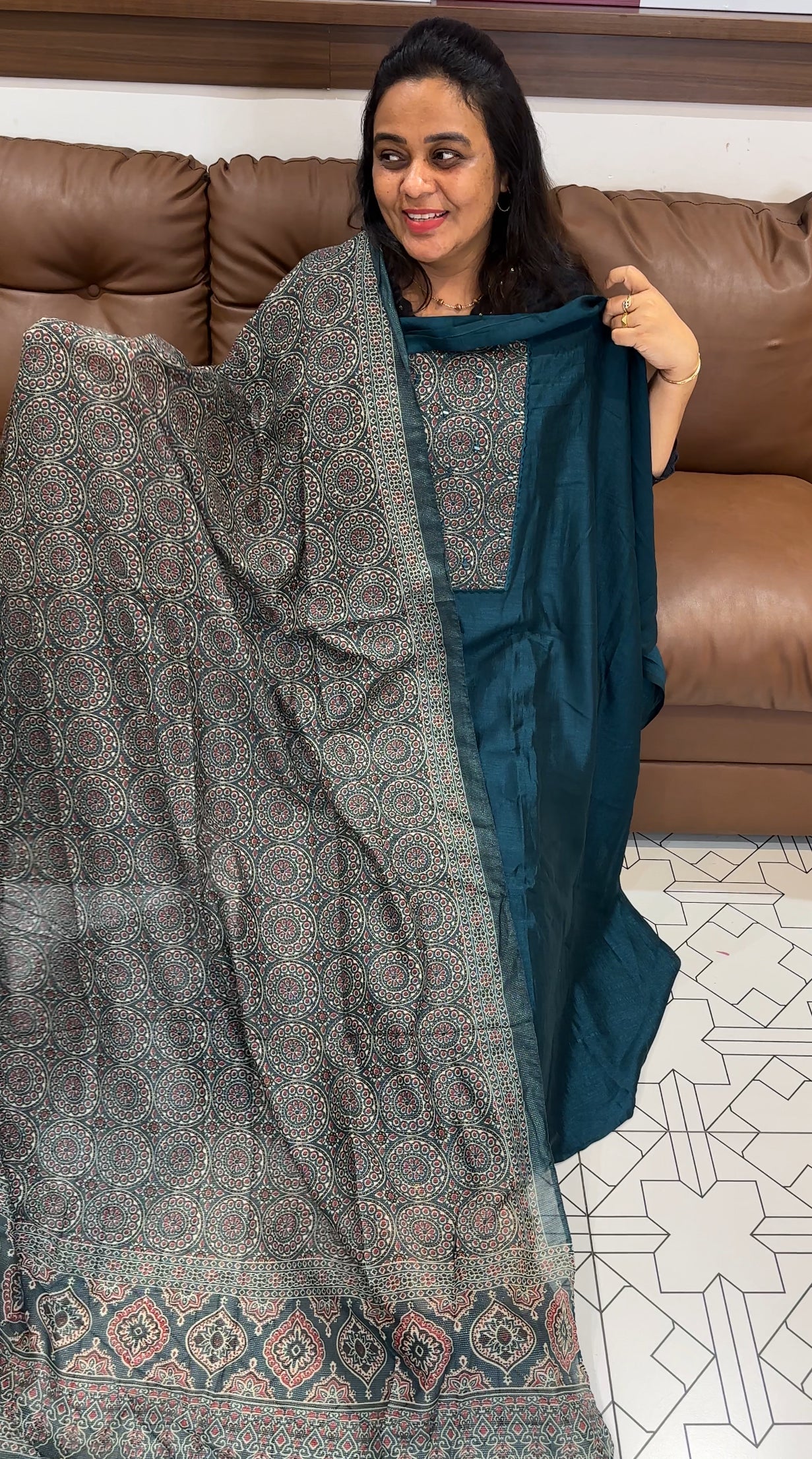 SEMI RAW SILK UNSTITCHED SALWAR SUITS - IHA 27945