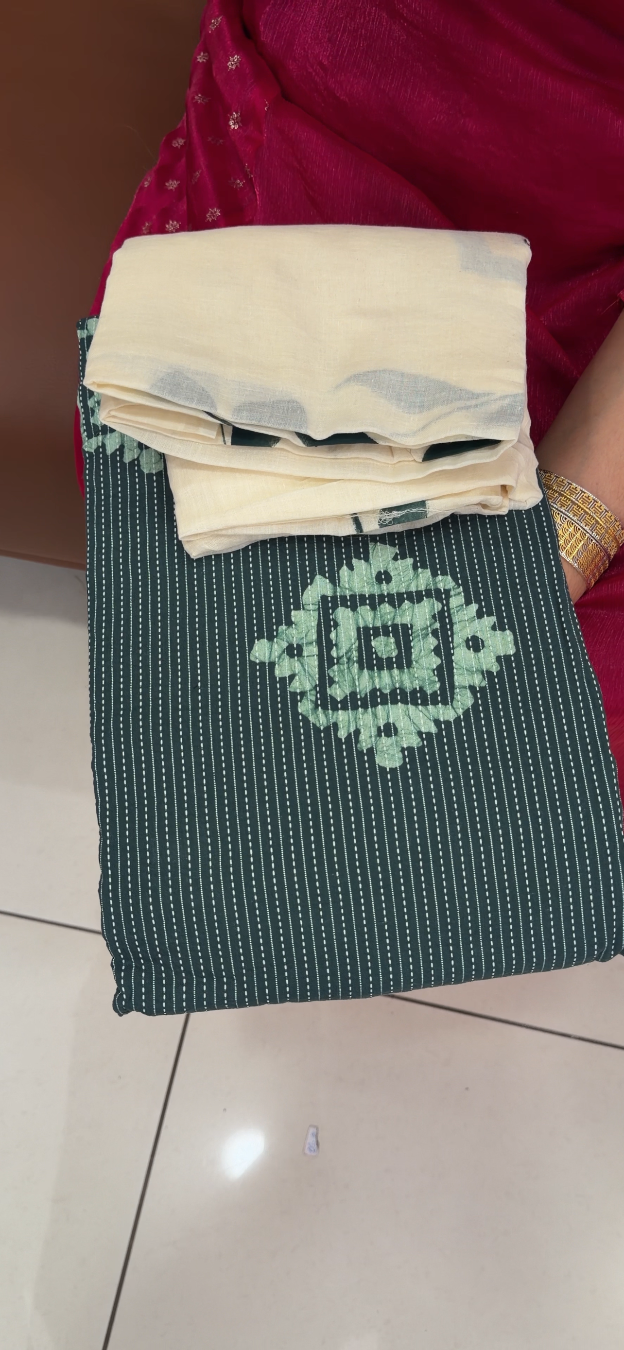 COTTON UNSTITCHED SALWR SUITS - IHA 34044