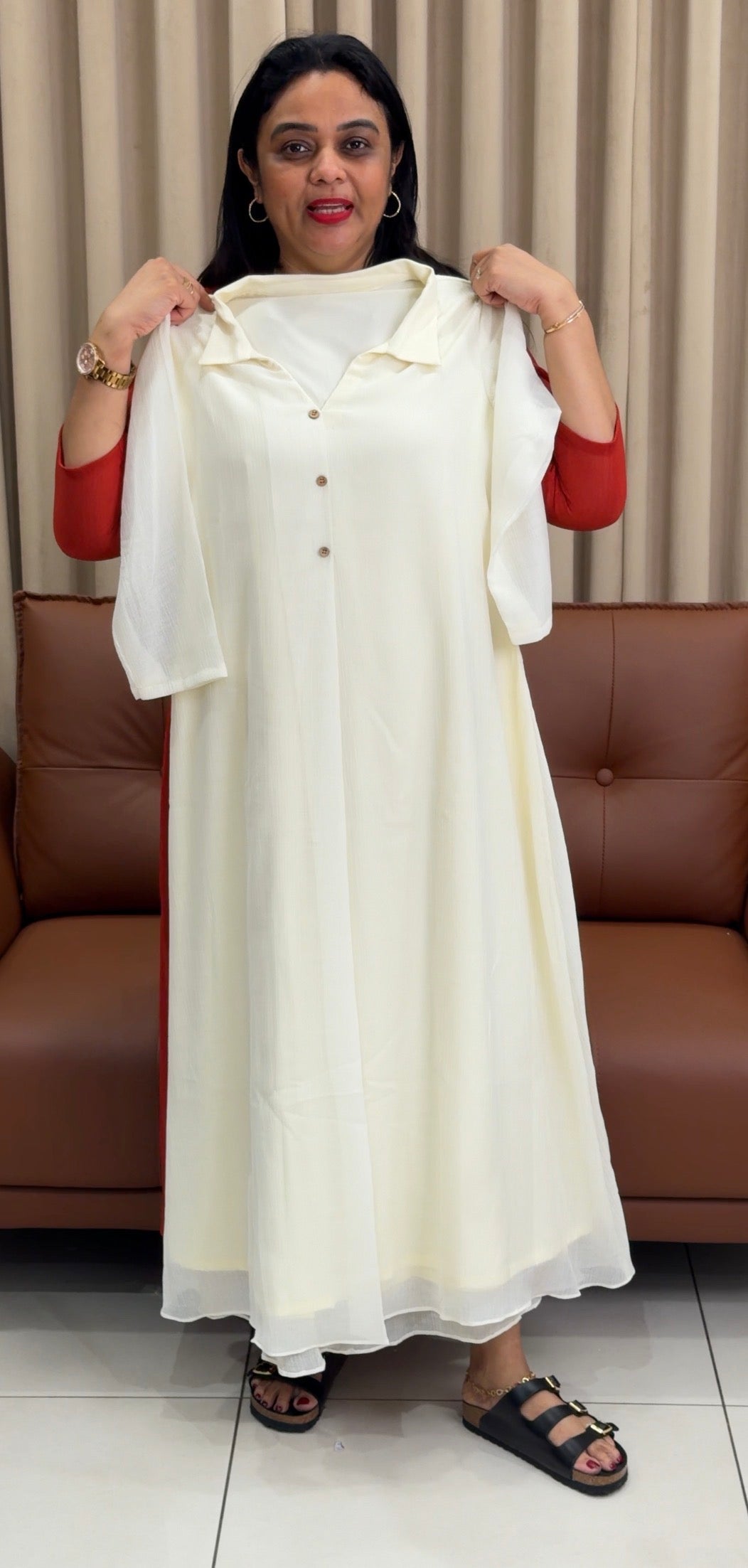 IHA'S IN-HOUSE MUL CRUSHED TUNIC TOPS - IHA 33936