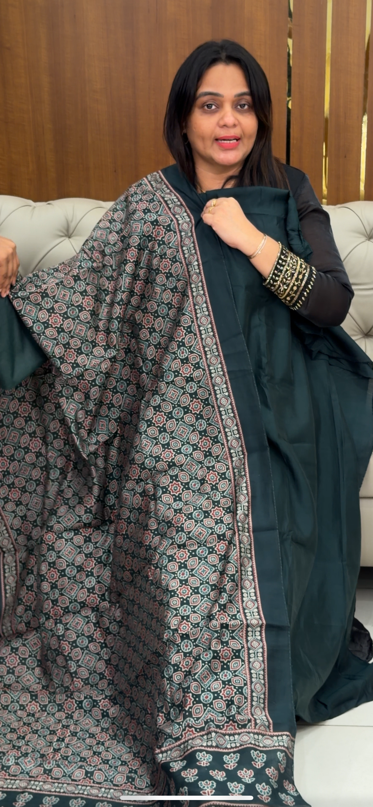 MUL CHANDERI UNSTITCHED SALWAR SUITS - IHA 29083