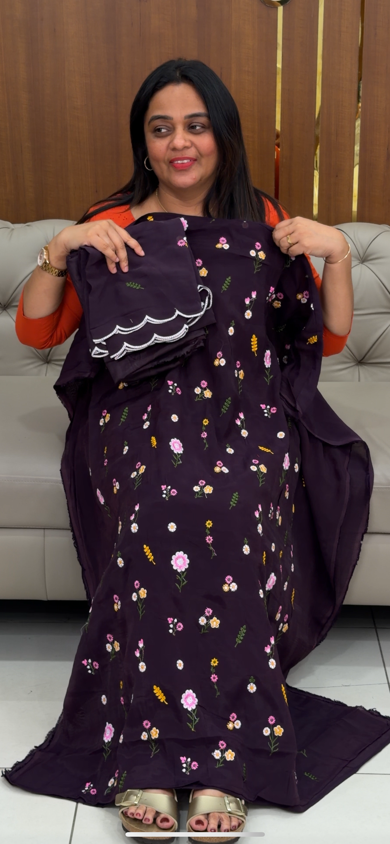 MALAI CHANDERI UNSTITCHED SALWAR SUITS - IHA 29966