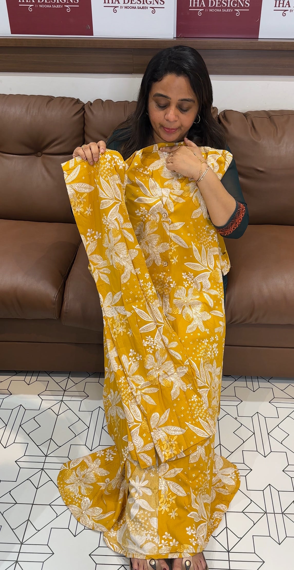 PRINTED RAYON TOP AND BOTTOM - IHA 26347