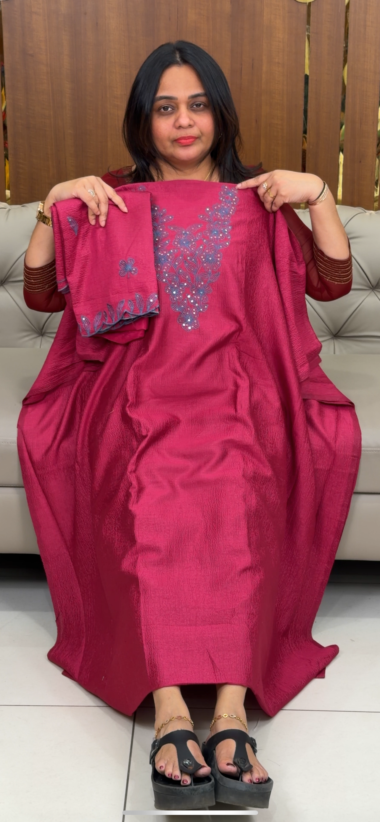 CRUSHEED TISSUE UNSTITCHED SALWAR SUITS - IHA 28902